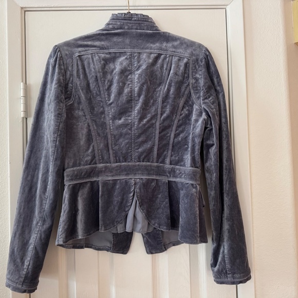 WHBM Gray Crushed Velvet Jacket - Picture 4 of 12